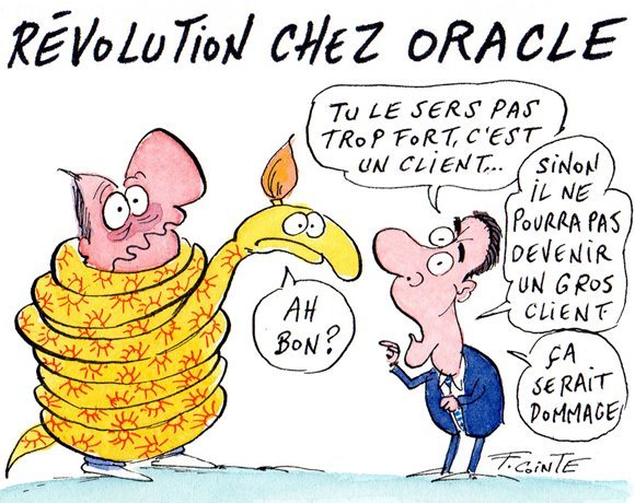 Dessin: Oracle France tend la main au Cigref